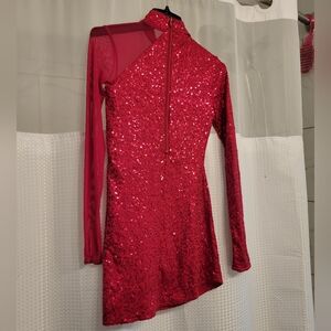 Red Sequin Dance Costume